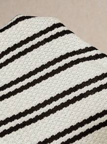 Elaquor Áo thun sọc cổ tròn tay dài đơn hàng thường ngày cỡ lớn cho nữ - Nhiều màu - Xem 8