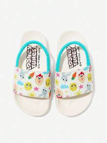 LOONEY TUNES X SHEIN Dép hoạt hình dễ thương & trẻ mới biết đi/trẻ em màu be nhạt, chất liệu EVA nhẹ chống trượt, bảo vệ đôi chân nhỏ, thích hợp để mặc trong nhà & ngoài trời, dành cho cả bé trai và bé gái - Nhiều màu - Xem 8