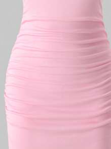 Sparklyn Teen Girl Pink Bow Decor White Cardigan & Pink Camisole Dress Set Fall Winter - White - View 6