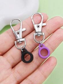 1/3/5/10个装，彩色笔夹，硅胶手柄，金属龙虾扣，适用于护士证卷轴和挂绳，可搭配笔、记号笔、荧光笔等，返校季必备 - 隨機顏色 - 查看 2