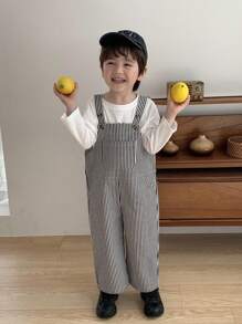 Hapijoa 男童条纹背带裤，秋季服装