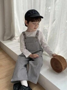 Hapijoa 男童条纹背带裤，秋季服装