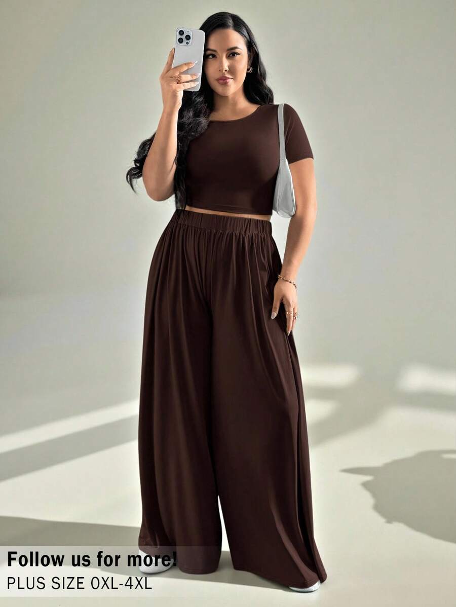 Auralis 大码夏季女士休闲套装、阔腿裤套装、夏季套装