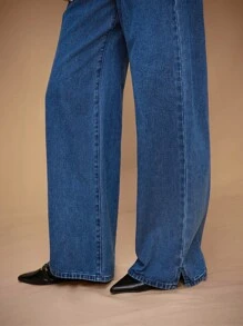 TrendSteals Women's Metallic Embellished Blue Jeans - Blue - View 3