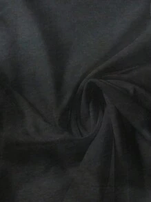 EMERY ROSE Plus Size Crew Neck Sleeveless Letter Print Simple Casual Top, For Summer - Dark Grey - View 4