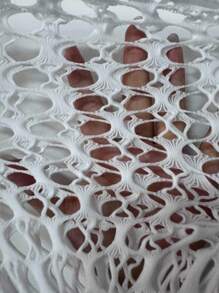 Swim SXY Beach Summer Outfits For Women: White Hollow-Out Long Sleeve Round Neck Vacation Bodycon Beach Dress, Coverup