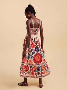 Travachic 夏季度假休闲花卉印花吊带背心连衣裙 - 彩色 - 查看 2