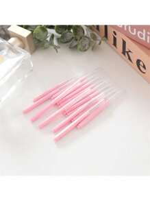 SHEIN 50 件深层清洁牙间刷不锈钢丝配尼龙刷毛，非常适合牙齿和牙缝，口腔卫生必需品 - 彩色 - 查看 3