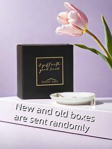 Nitials Ring Dish Jewelry Tray With Personalized A-Z Monogrammed Gifts Wedding Engagement For Women Friends Sister,Ceramic White