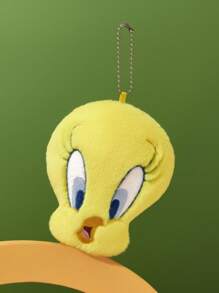 LOONEY TUNES X SHEIN 1pc Cute Chungus Plush Pendant, Soft Material Backpack/Bag Decoration Accessory - Yellow - View 4