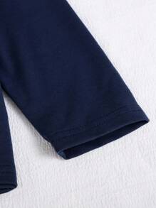 SHEIN Playful Pals 2 Pieces Young Boy Set, Children Knitted Comfortable Long Sleeve Polo 2 In 1 Sweatshirt, Fashion Smart Design With Chest Print, Paired With Beige Casual Elastic Waist Loose Pants, Suitable For Autumn Occasions Like Holiday, School, Daily Outings Fall Winter