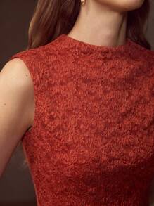 MOTF PREMIUM SLIM FIT TEXTURED TANK TOP - Red - View 2