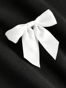 SHEIN Girlism 少女休闲运动套装，黑色连帽衫搭配撞色蝴蝶结和休闲抽绳运动裤 - 黑色 - 查看 14