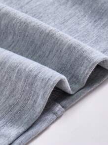 SHEIN Explorewe 1pc Boys Casual Cargo Style Relaxed Fit Sweatpants, Elastic Waist, Side Pockets, Regular Thickness, Light Gray, Everyday Wear, Summer Loose Pants Grey Pants Fall Winter - Light Grey - View 3