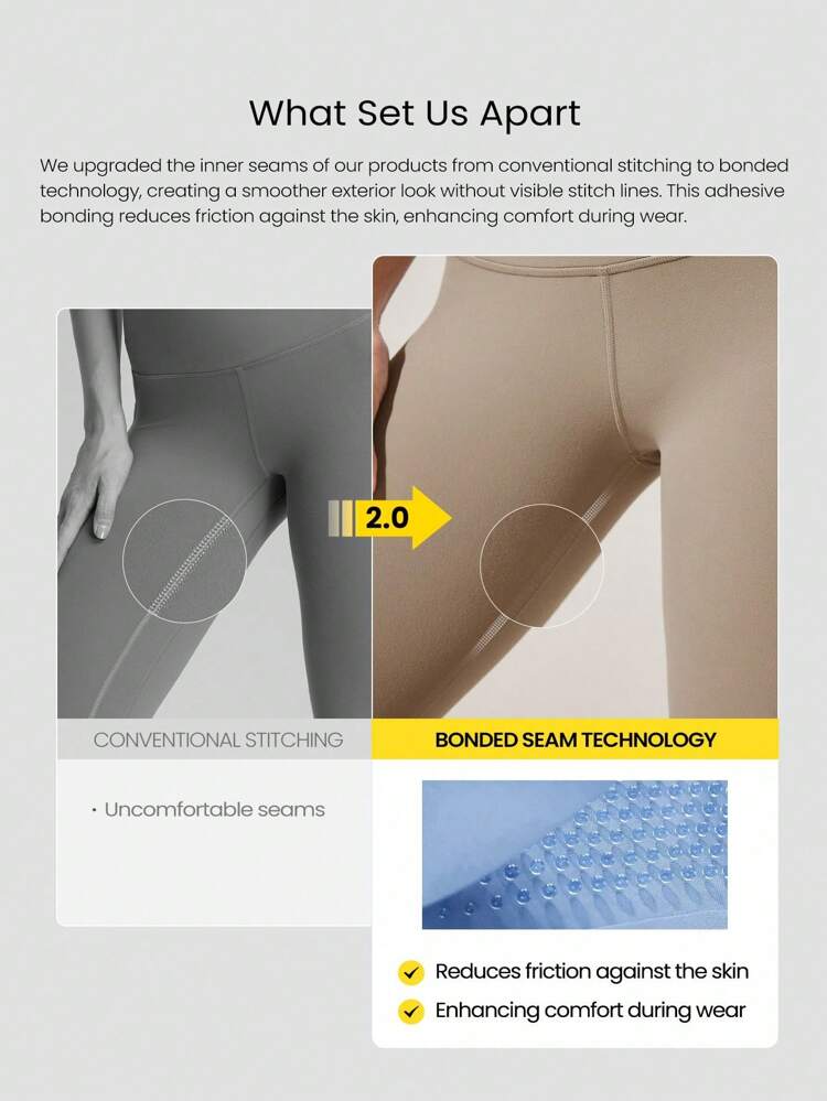 24" FeatherFit™ Own The Glow Buttery-Soft Stretchy Sweat-Wicking Crossover High-Waist Y-Shaped Butt Seamless Leggings Low Impact Yoga Pilates Barre Studio Daily Casual Wear