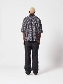 SUMWON Oversized Polo Shirt With Paisley Graphic - Multicolor - View 4