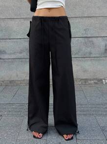 DAZY 女士休闲长款运动裤，夏季 - 黑色 - 查看 7