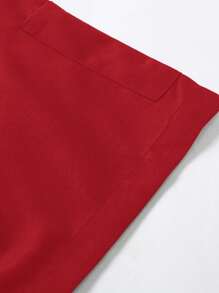 Manfinity Homme 男士撞色立领短袖厨师衬衫厨师夹克男士红色厨师夹克厨师外套短袖厨师外套男士厨师制服