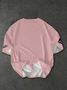 Manfinity EMRG 夏季大码男士休闲字母数字印花圆领短袖 T 恤