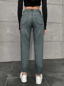 EURMUSE 100%Cotton Women's Straight-Leg Jeans - Light Wash - View 2