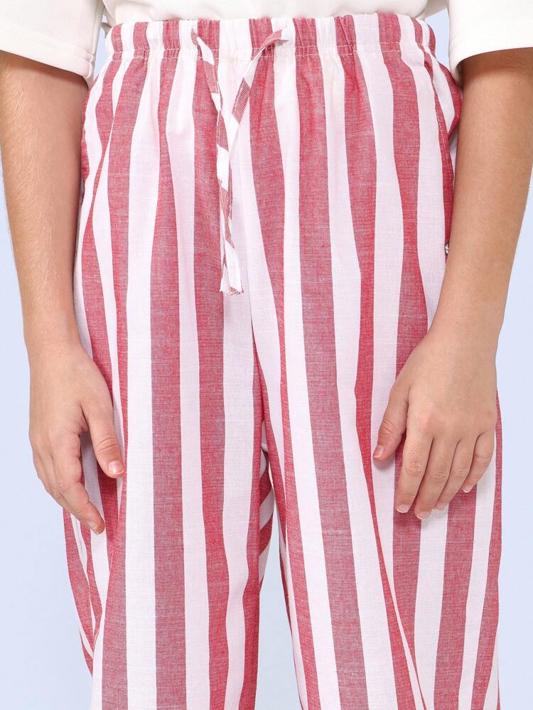Wide Leg Striped Pants With Loose Comfort Fit