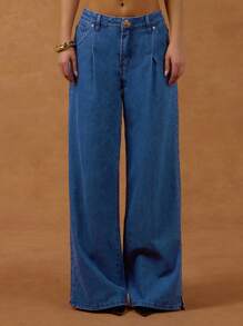TrendSteals Women's Metallic Embellished Blue Jeans - Blue - View 8