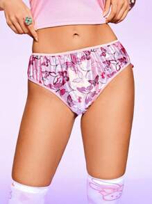 Notgurli Rosa Schmetterling Kontrastfarben Mehrschichtige Rüschen Satin Spitzenbesatz Kawaii Süße Lolita Stil Shorts, können als Oberbekleidung oder Bloomers getragen werden - Verschiedenfarbig - Übersicht 2