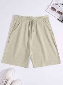 RueChic Ensemble de 2 pièces shorts de base en tissu gaufré 100% coton pour hommes