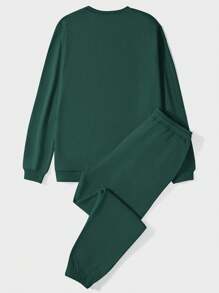 EURMUSE 男士純色2入組套裝 - 墨綠色 - 查看 2