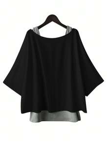 SHEIN Essnce Conjunto informal de 2 piezas para mujer talla grande, top sin mangas y hombros descubiertos, conjunto de 2 piezas de verano para mujer, blusas de salida para looks de verano de mujer, blusas con hombros descubiertos, blusas lindas de verano