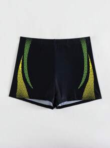 Manfinity Swimmode Men's Polka Dot Print Elastic Waist Casual Vacation Beach Shorts