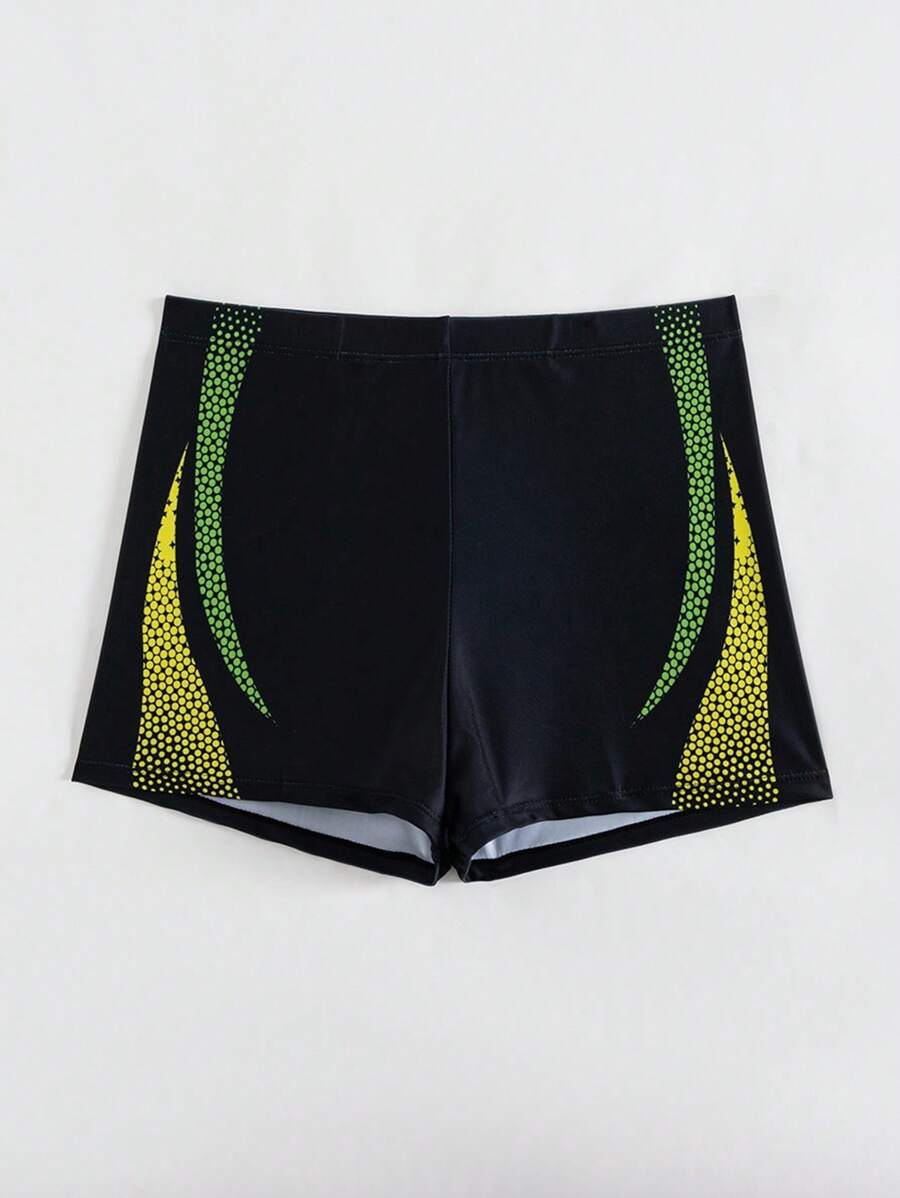 Manfinity Swimmode Men's Polka Dot Print Elastic Waist Casual Vacation Beach Shorts