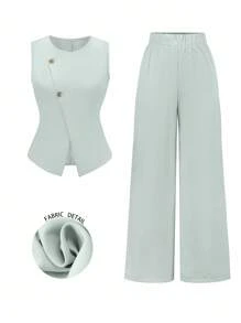 Modelyn Women Two Pieces Outfits For Daily Wear - Mint Green - View 1