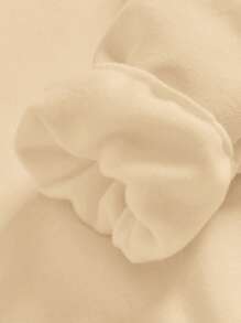 Tween Girls' Casual Long Sleeve Hooded Thick Sweatshirt, Suitable For Autumn/Winter - Beige - View 3