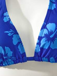 Swim Vcay 女士夏季沙滩花朵印花露背性感比基尼套装 - 彩色 - 查看 8