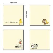 SHEIN 4 tờ giấy nhớ hình chú vịt ngộ nghĩnh 3x3 inch 50 tờ giấy nhớ văn phòng ngộ nghĩnh có keo dán giấy nhớ ngộ nghĩnh cho trường học, văn phòng, đồ dùng gia đình, học sinh, giáo viên, quà tặng, đồ dùng học tập, trở lại trường - A - Xem 15