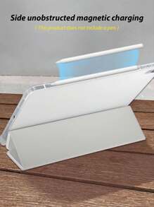 THE POWERPUFF GIRLS X SHEIN 花朵、泡泡、毛茛图案白色可爱折叠平板电脑保护套 - 彩色 - 查看 6