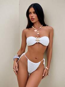 Bonvoyette Women's Crochet Hollow-Out Beach Cover Up, Summer Vacation Casual - White - View 6