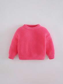 Cozy Pixies 婴儿休闲修身圆领长袖套头毛衣