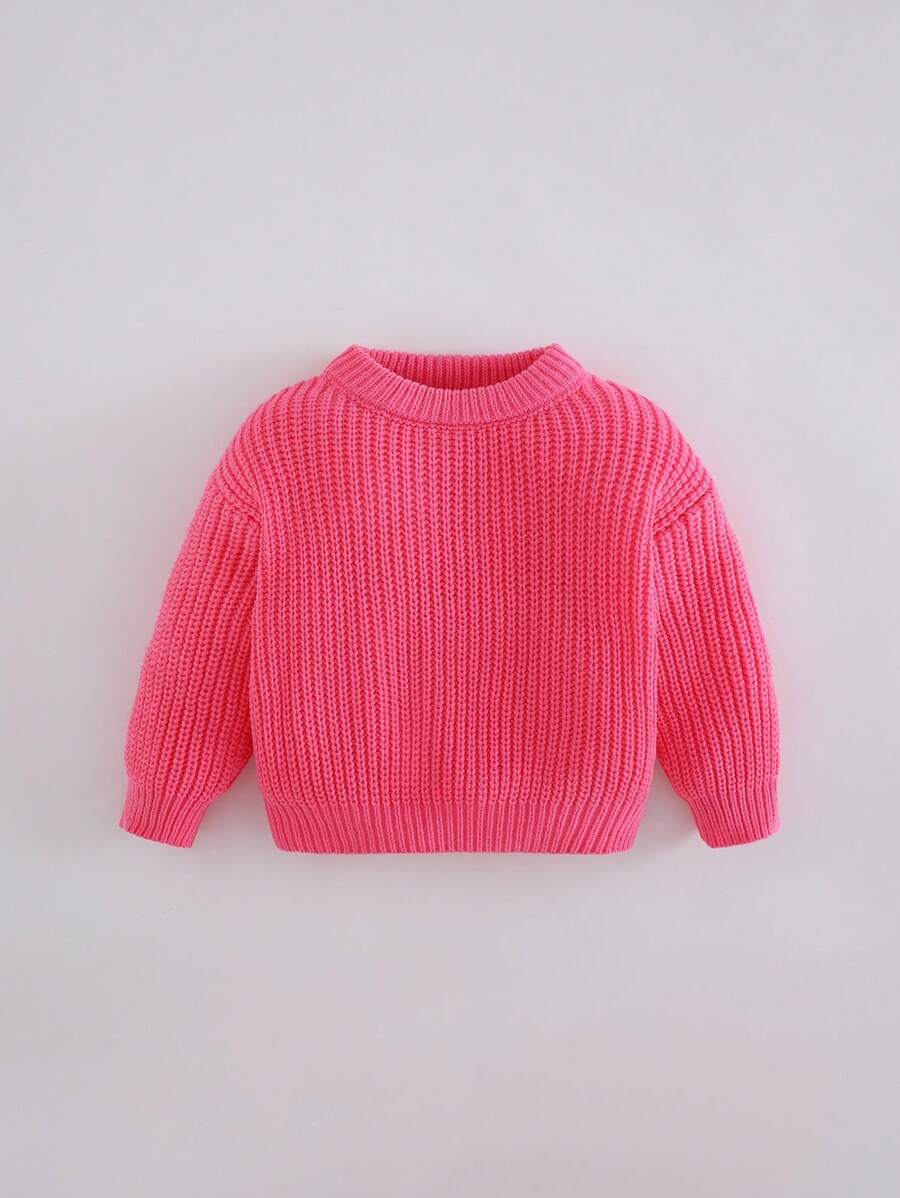 Cozy Pixies 婴儿休闲修身圆领长袖套头毛衣