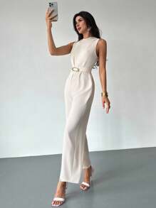 Firerie 女士连体裤、毕业典礼、女士教师服装、返校 - 杏色 - 查看 6