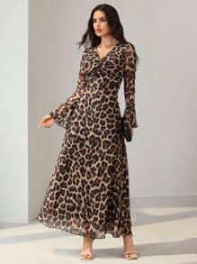 Modelyn Váy ôm dáng cổ chữ V tay loe lãng mạn và thanh lịch dành cho nữ, Váy họa tiết da báo mùa xuân/hè Váy họa tiết da báo Váy họa tiết da báo Váy họa tiết động vật Váy dài tay Maxi, Áo dài mùa hè cho nữ Áo nữ, Trang phục thường ngày cho nữ, Áo sơ mi nữ thời trang mùa thu, Váy dạ hội sang trọng cho nữ dự tiệc sinh nhật, Trang phục thường ngày phong cách cho nữ mùa thu thu, Trang phục nữ cổ điển giản dị dễ thương, Trang phục cho nữ trở lại trường, Váy trở lại trường, Trang phục giáo viên nữ, Váy họa tiết da báo - màu đen - Xem 5