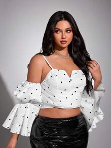 Viva Relle Plus Size Sexy Vacation Off The Shoulder Backless Going Out Tops - White - View 5