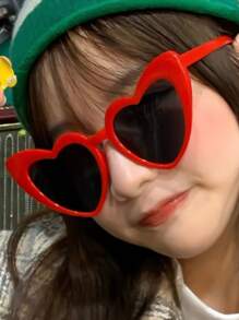 10 件可爱有趣的心形装饰时尚眼镜，男女皆宜，适合婚礼派对、舞会等，白色，圣诞节 - 玫瑰紅 - 查看 4