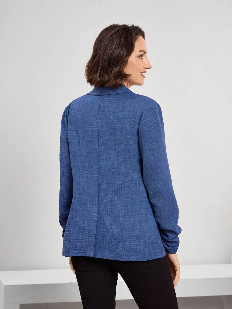 Women's Casual Everyday Autumn And Winter Casual Outing Lapel Modest Blazer, Autumn And Winter Teacher, Fall,Vintage Airport