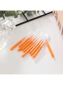 SHEIN 50 件深层清洁牙间刷不锈钢丝配尼龙刷毛，非常适合牙齿和牙缝，口腔卫生必需品 - 彩色 - 查看 4