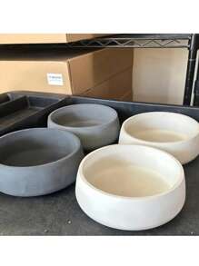 1 件硅胶模具 DIY 圆形首饰盒、石膏花盆、烛台、礼品工艺品 - 白色 - 查看 10