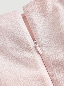 SHEIN MOD Plus Size Pink Cute Cake Ruffle Hem Cropped Tank Dress,Graduation Dress,Corset Dress - Pink - View 3