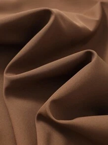 GlowEve CURVE 大码女士高级A字裙，高腰，商务通勤 - 棕色 - 查看 5