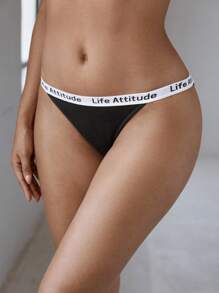 SHEIN 3件装女式休闲运动低腰三角裤 - 彩色 - 查看 8